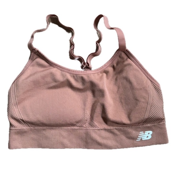 New Balance Other - New Balance Light Salmon Orange Racerback Sports Bra Size XL Removable Cup Pads